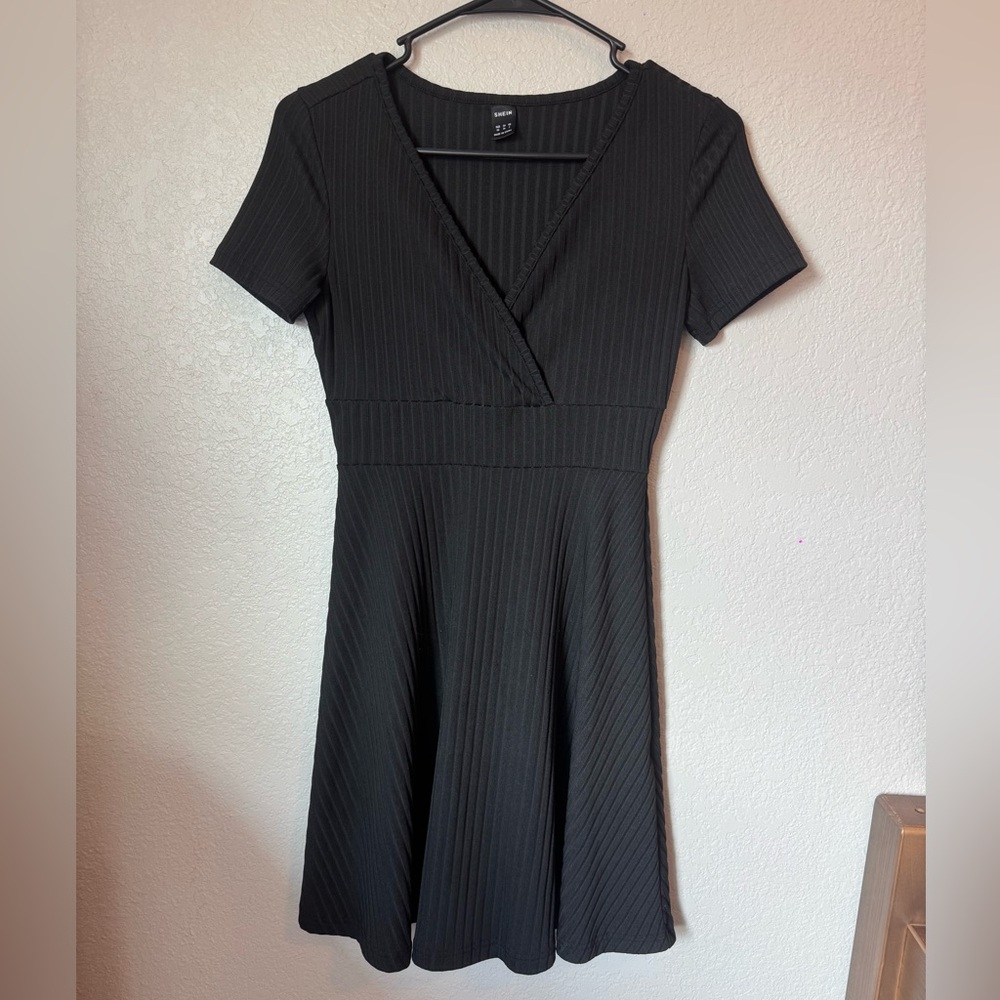 Black Ribbed Dress